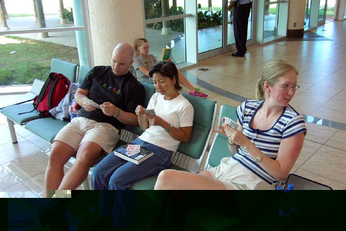 Only 3 more hours to wait for the plane....